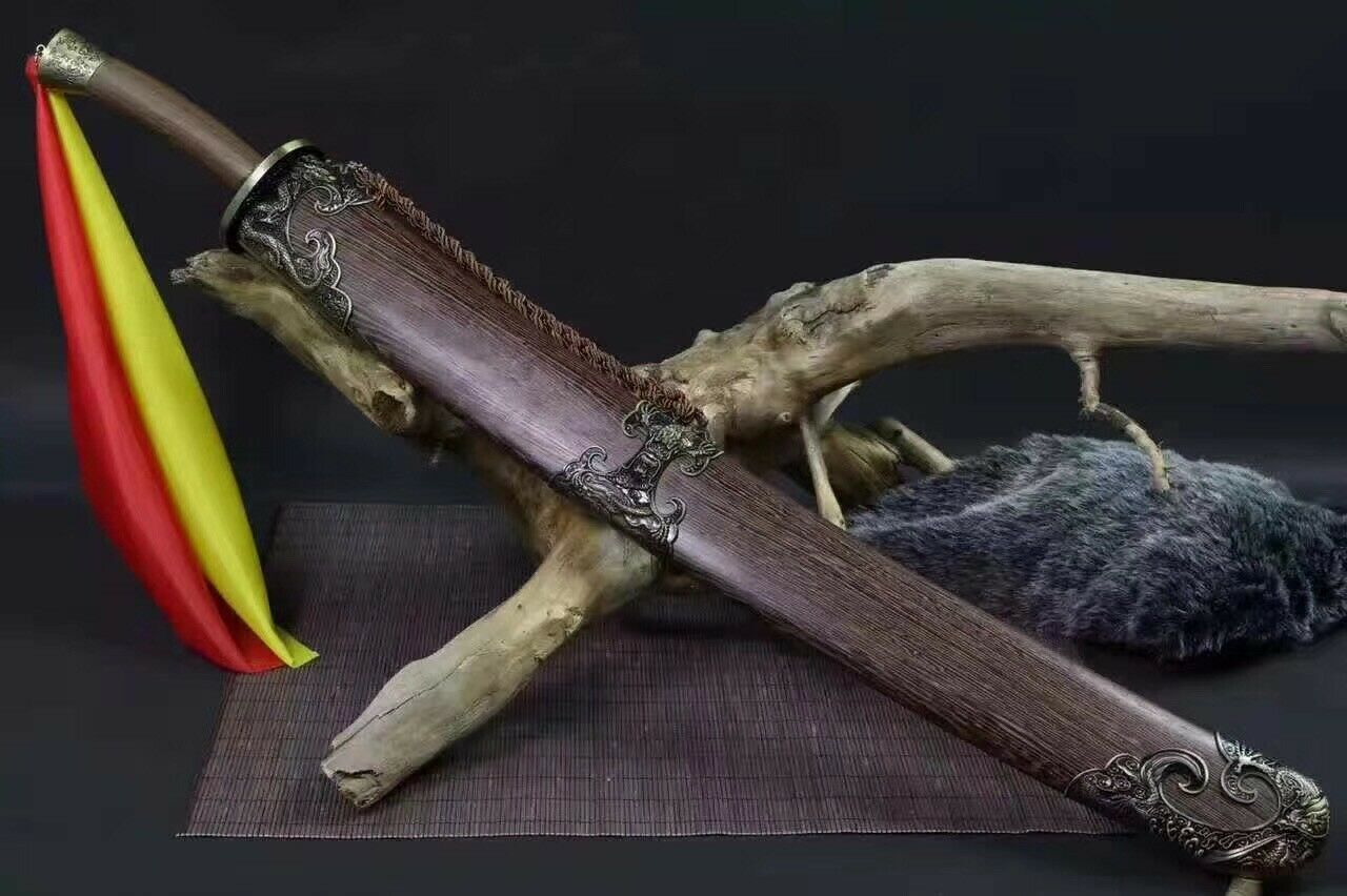 Damascus Folded Seel Chinese Broadsword Qing Dynasty Dao Kung Fu Sharp Sword