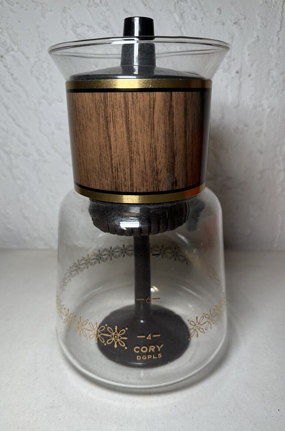 Vintage CORY DGPL5 Glass Percolator Stove Top Coffee Pot 4-8 Cup
