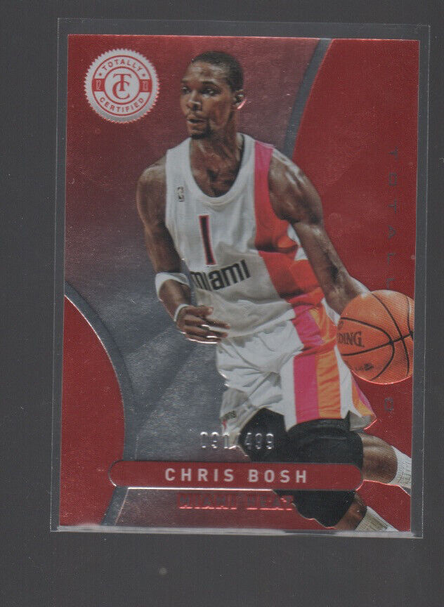CHRIS BOSH   2012-13 PANINI TOTALLY CERTIFIED TOTALLY RED CARD #30 