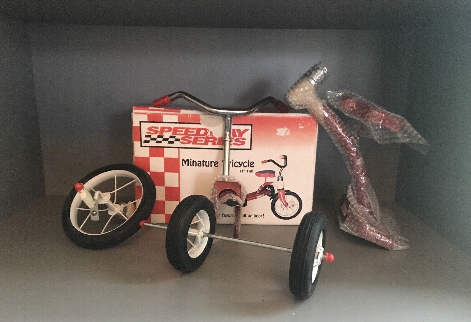 New in Box Vintage Red Tricycle 11\