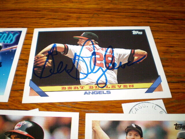 bert blyleven autographed 1993 topps signed baseball card #48 california angels