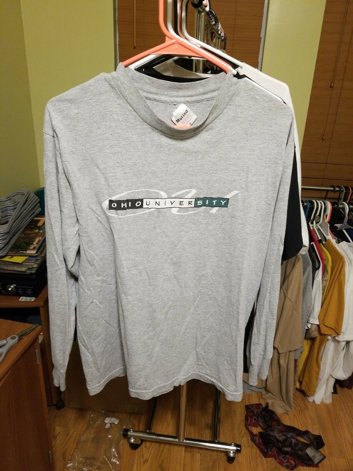 Ohio University OU Bobcats Long sleeve T-Shirt M Vintage Murina Made In USA