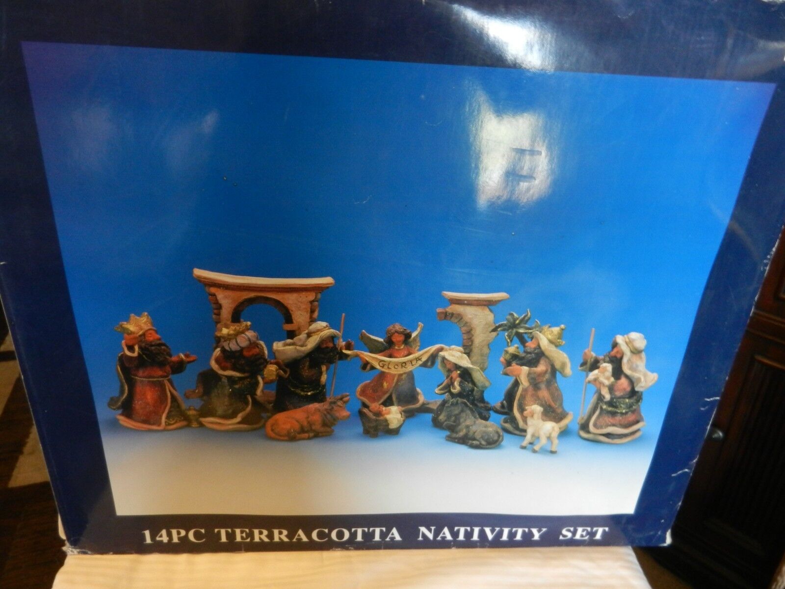 14 Piece Painted Terracotta Nativity Figurine Set #6299093