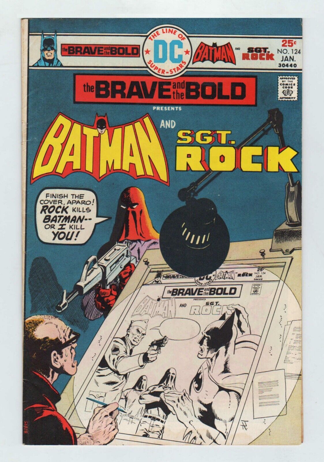 Comic: Brave And The Bold #124 - Jan 1976  Sgt Rock & Jim Aparo (Artist) appear