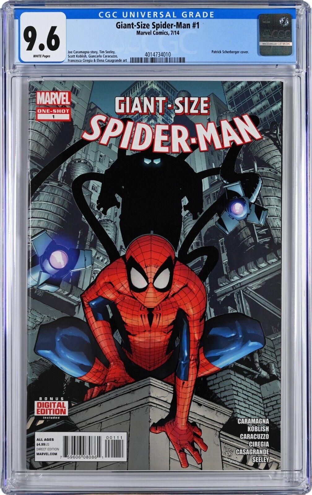 Giant-Size Spider-Man #1 CGC 9.6 (Jul 2014, Marvel) Caramagna, Scherberger Cover
