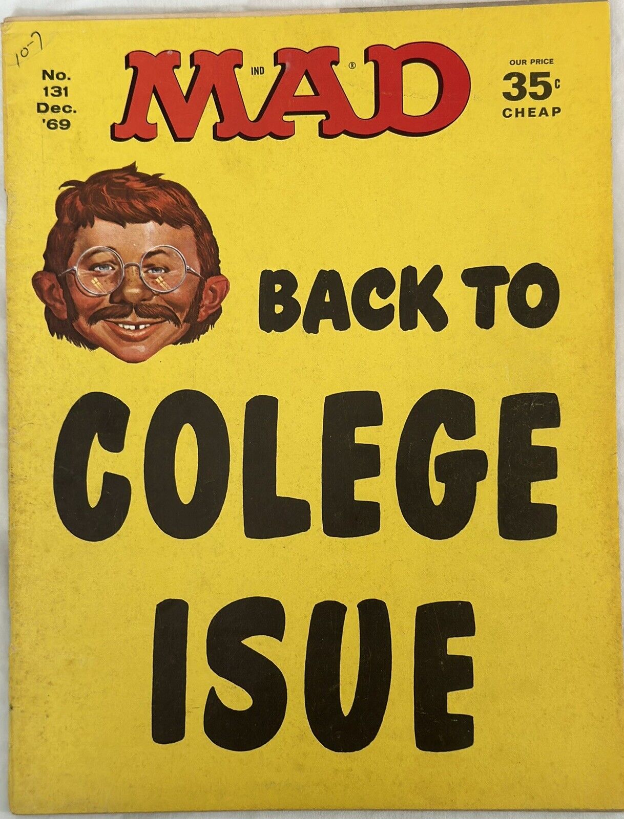 MAD MAG:  #131 December 1969; Pen Mark Makes VG To Good Condition, In SLV Fr Shp