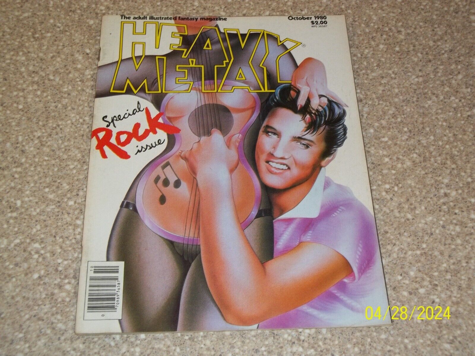 Heavy Metal Magazine October 1980 ~ Special Rock Issue ~ Elvis Cover