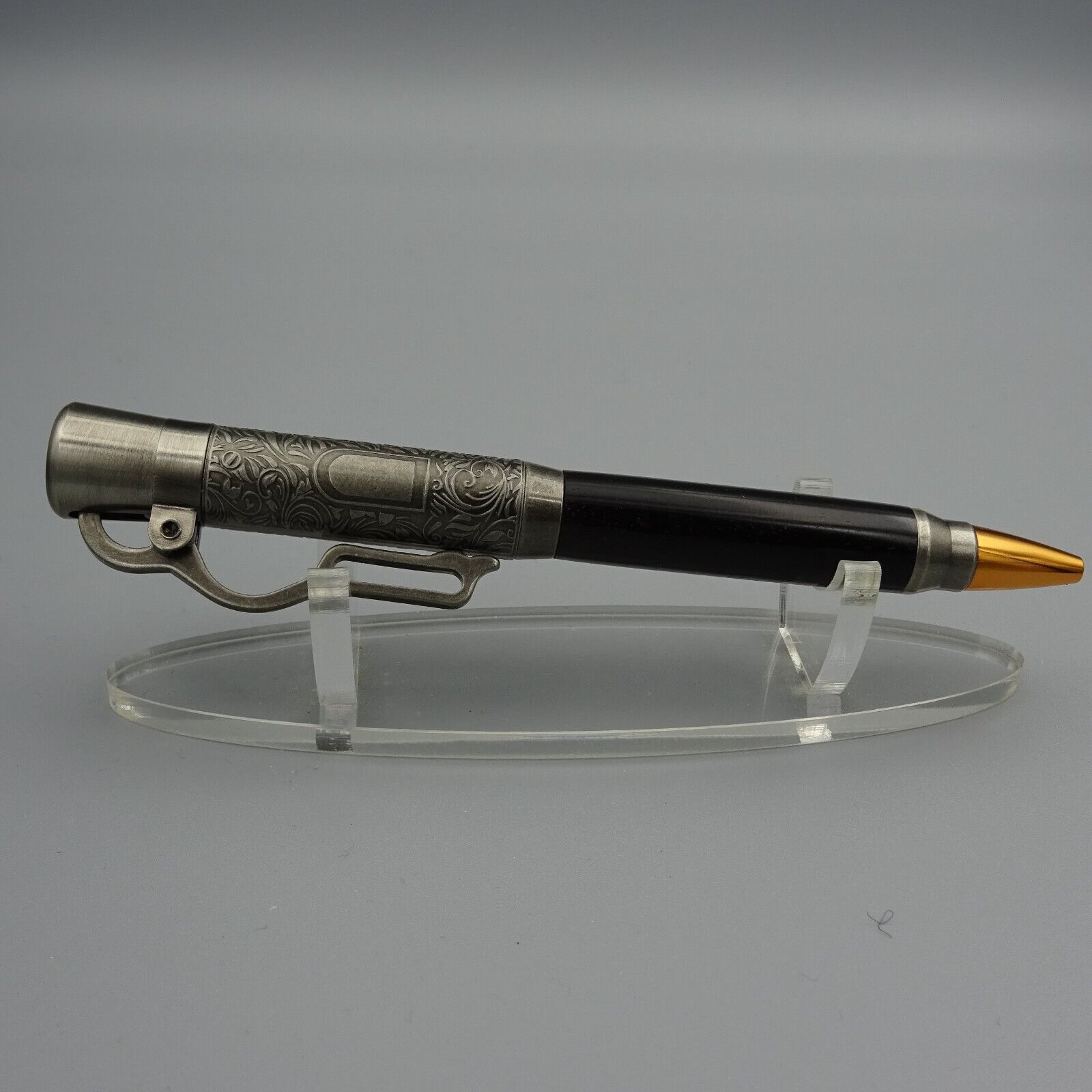 LEVER ACTION RIFLE PEN with EBONY BARREL and NICKEL TRIM