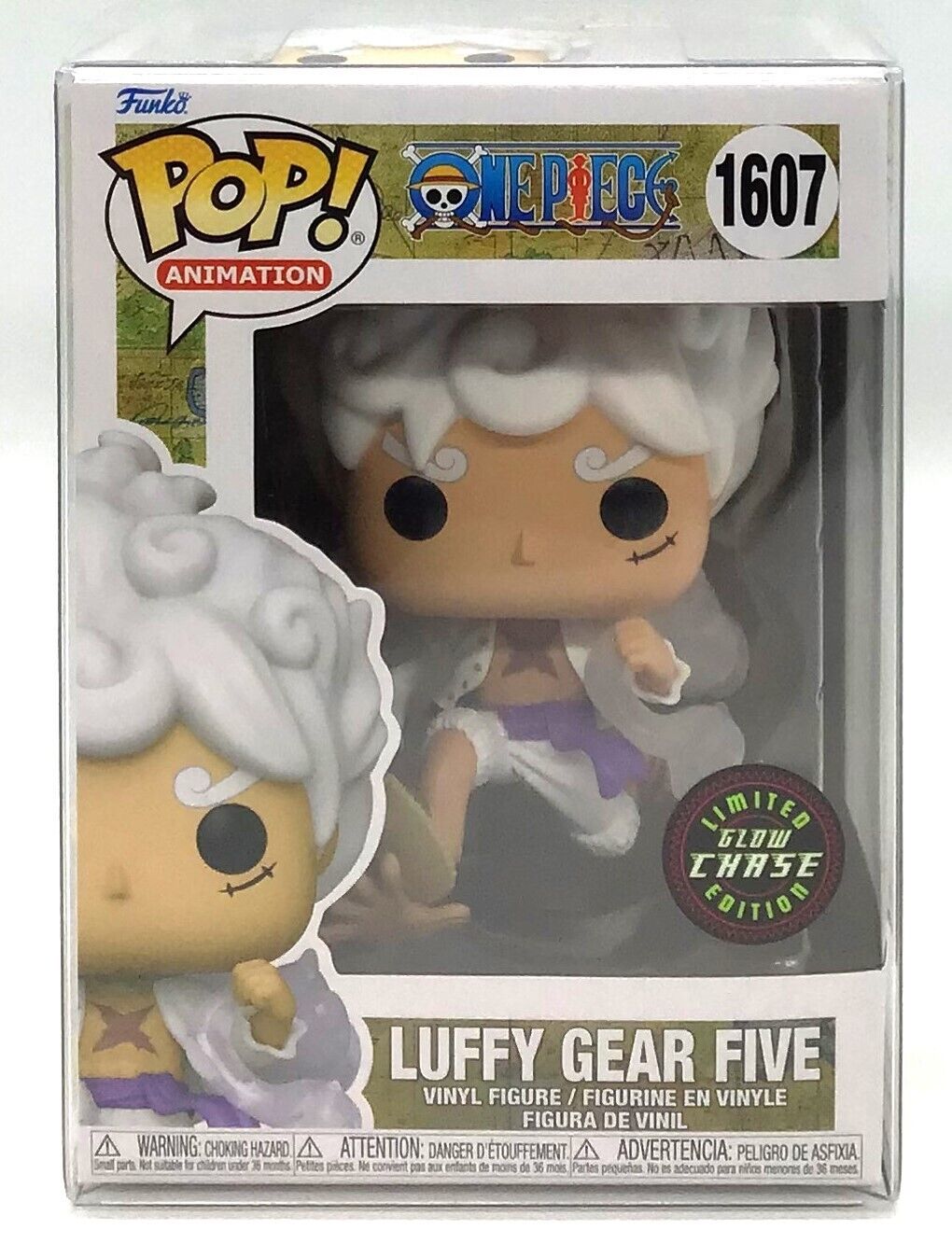 Funko Pop One Piece Luffy Gear Five CHASE Glow #1607 with POP Protector