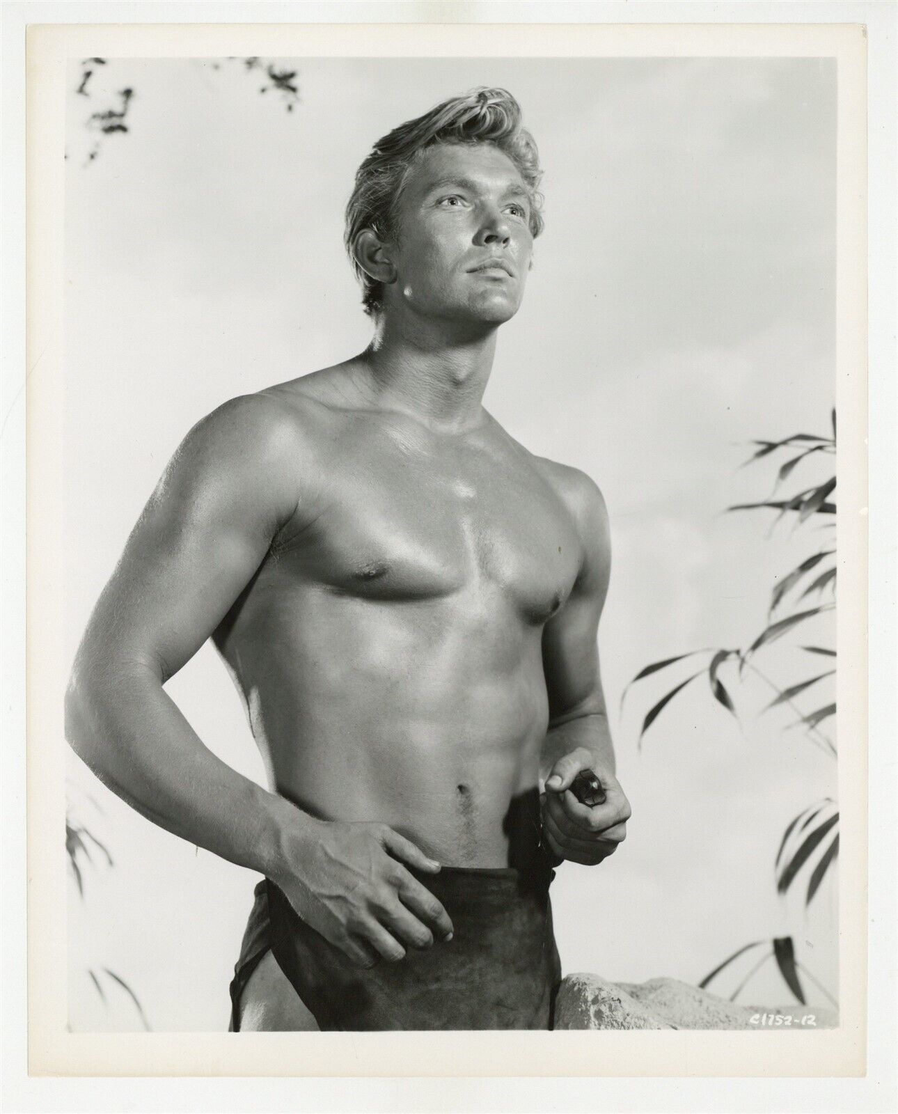 Denny Miller Tarzan 1959 Original Photo Handsome Beefcake Hunk Shirtless J10116