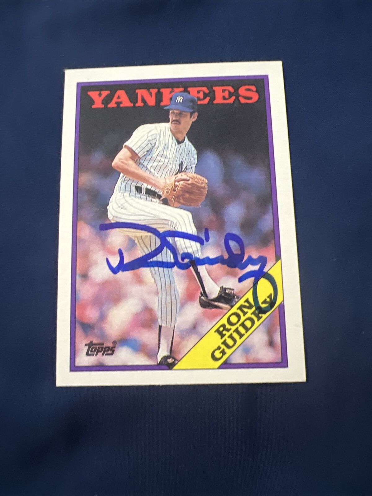 Ron Guidry 1988 Donruss authentic autographed card Yankees