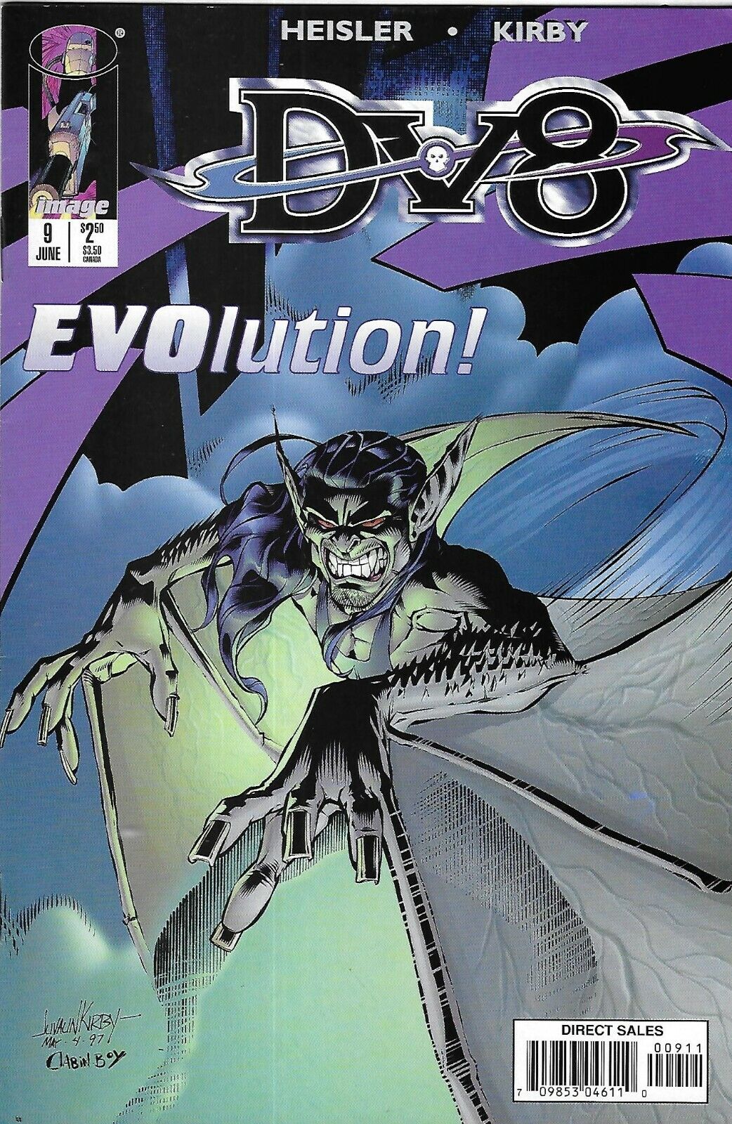 DV8 Comic 9 Cover A Juvaun Kirby 1997 Mike Heisler Mike S. Miller Mike Ryan 