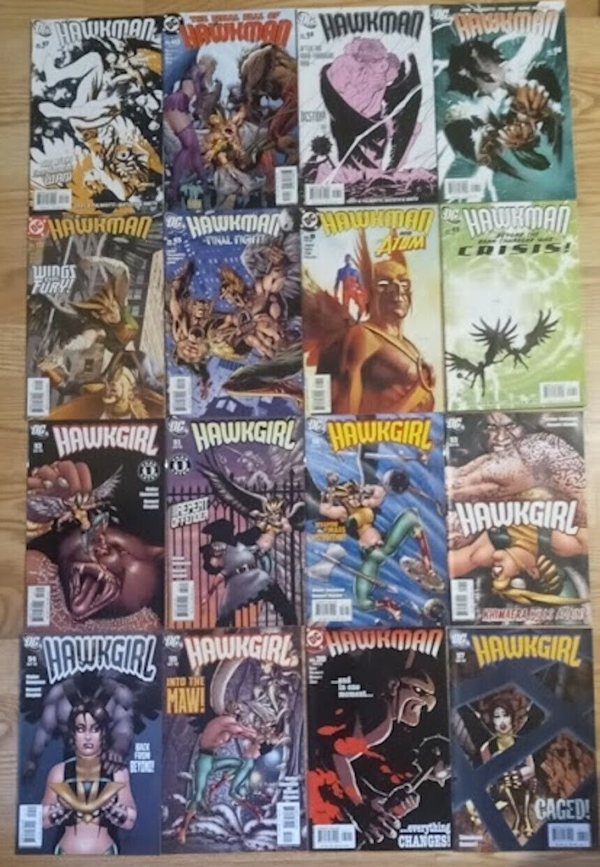 Hawkman,  Hawkgirl....  set of 16 DC Comics