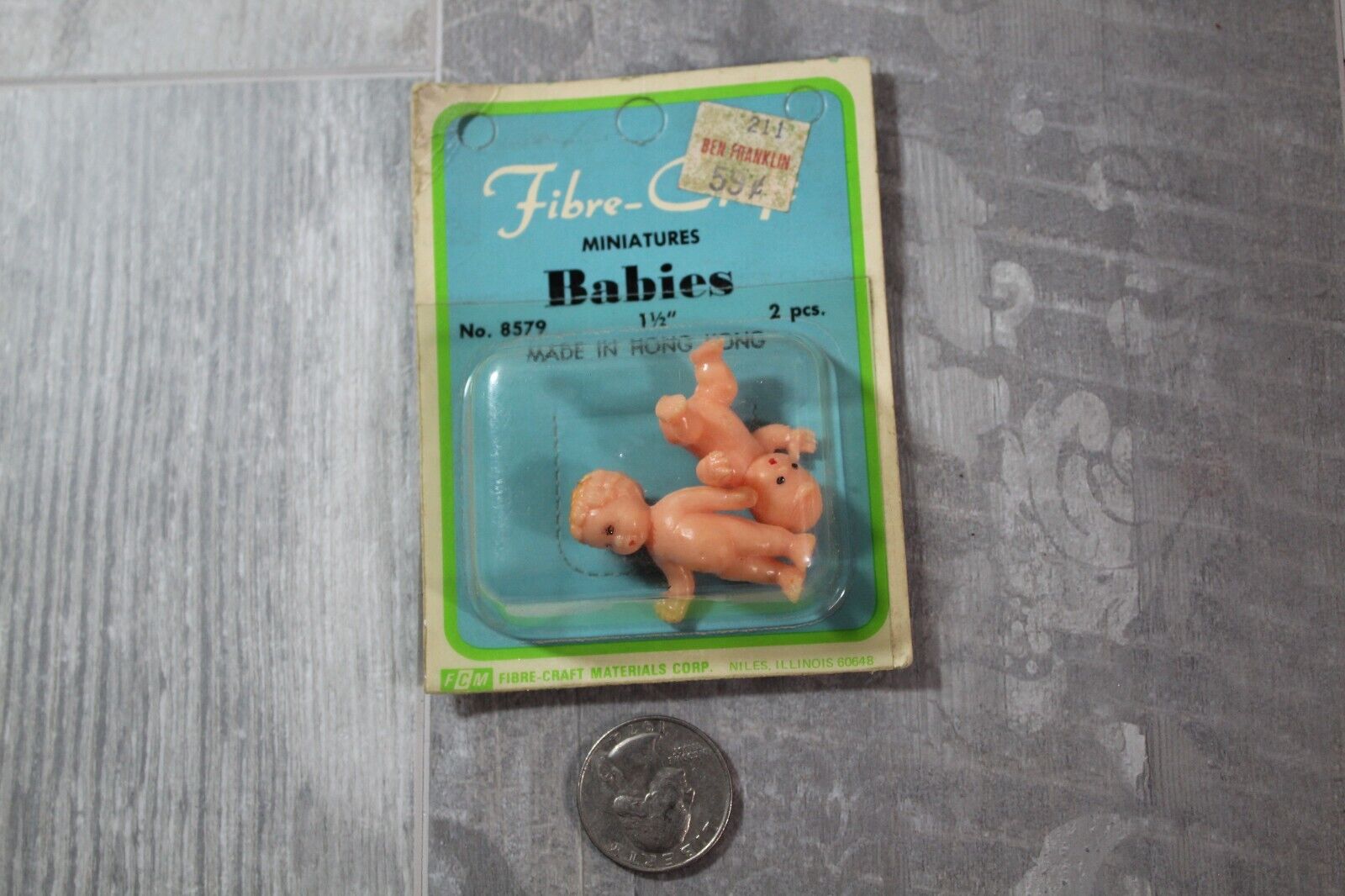 Vtg Miniatures Fibre Craft Babies 1.5in