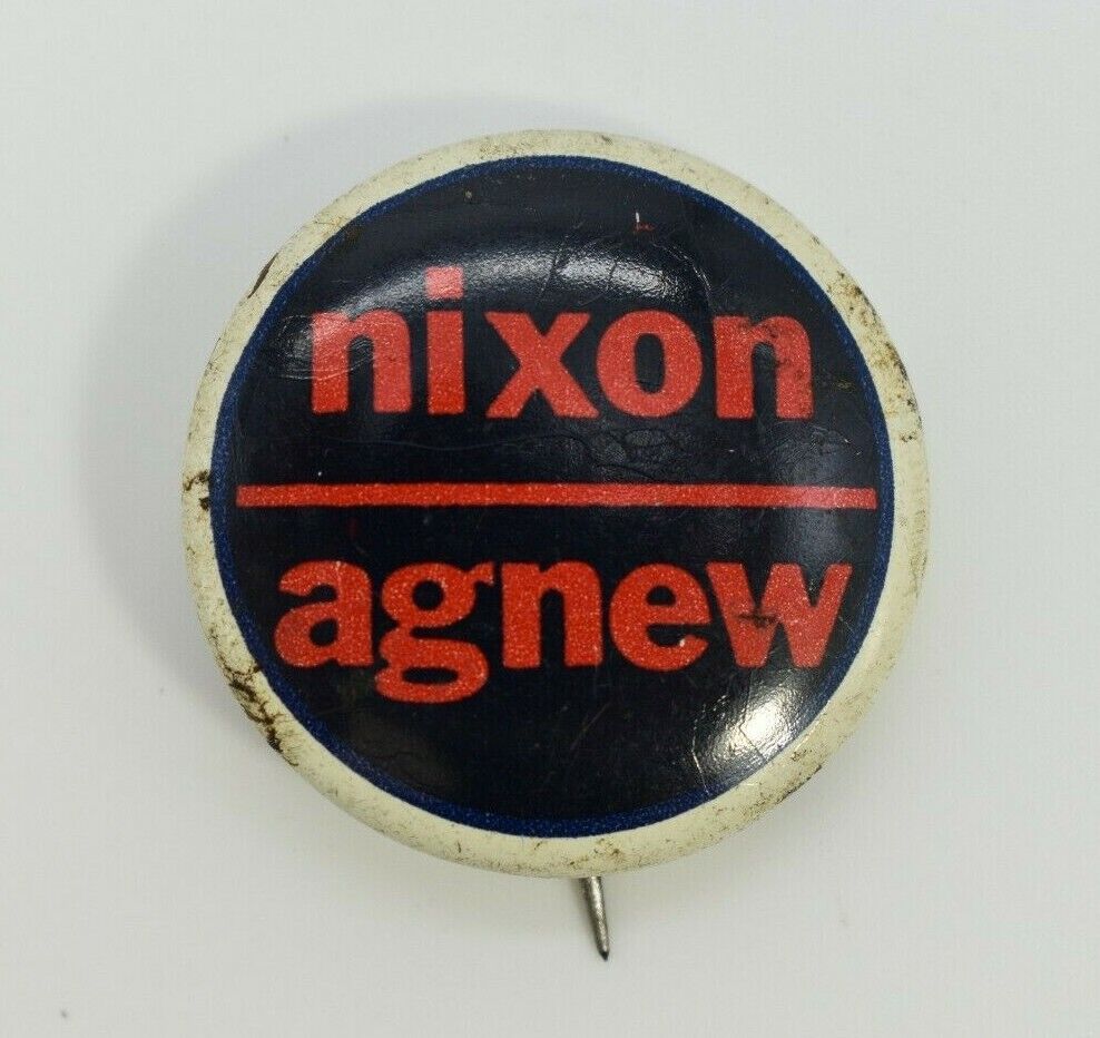 1969 Vintage Nixon Agnew Presidential Campaign Button Pin 1\
