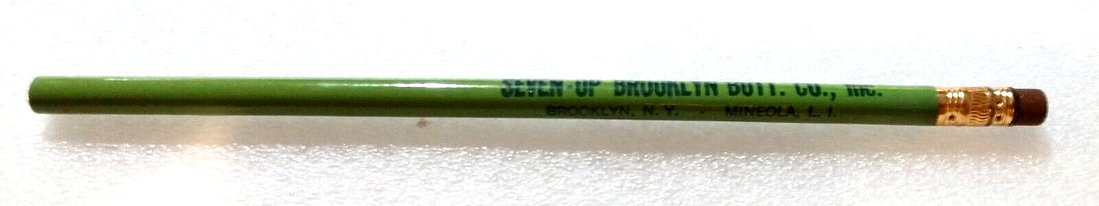7UP Soda Bottling Brooklyn NY Logo Green Color Ad Pencil 1960s NOS New