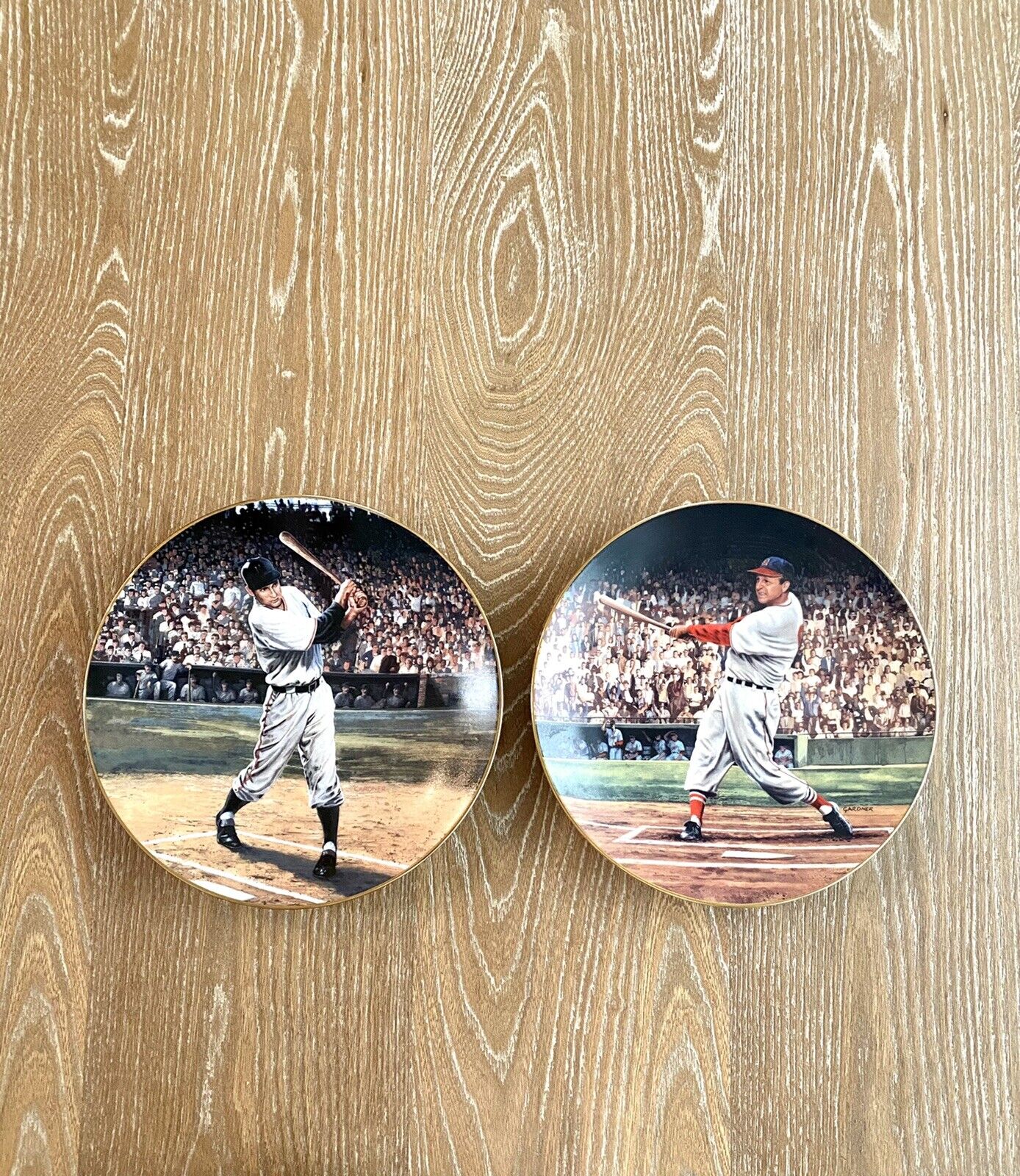 Bobby Thomson Stan Musial Great Moments in Baseball collectors Plates Bradford
