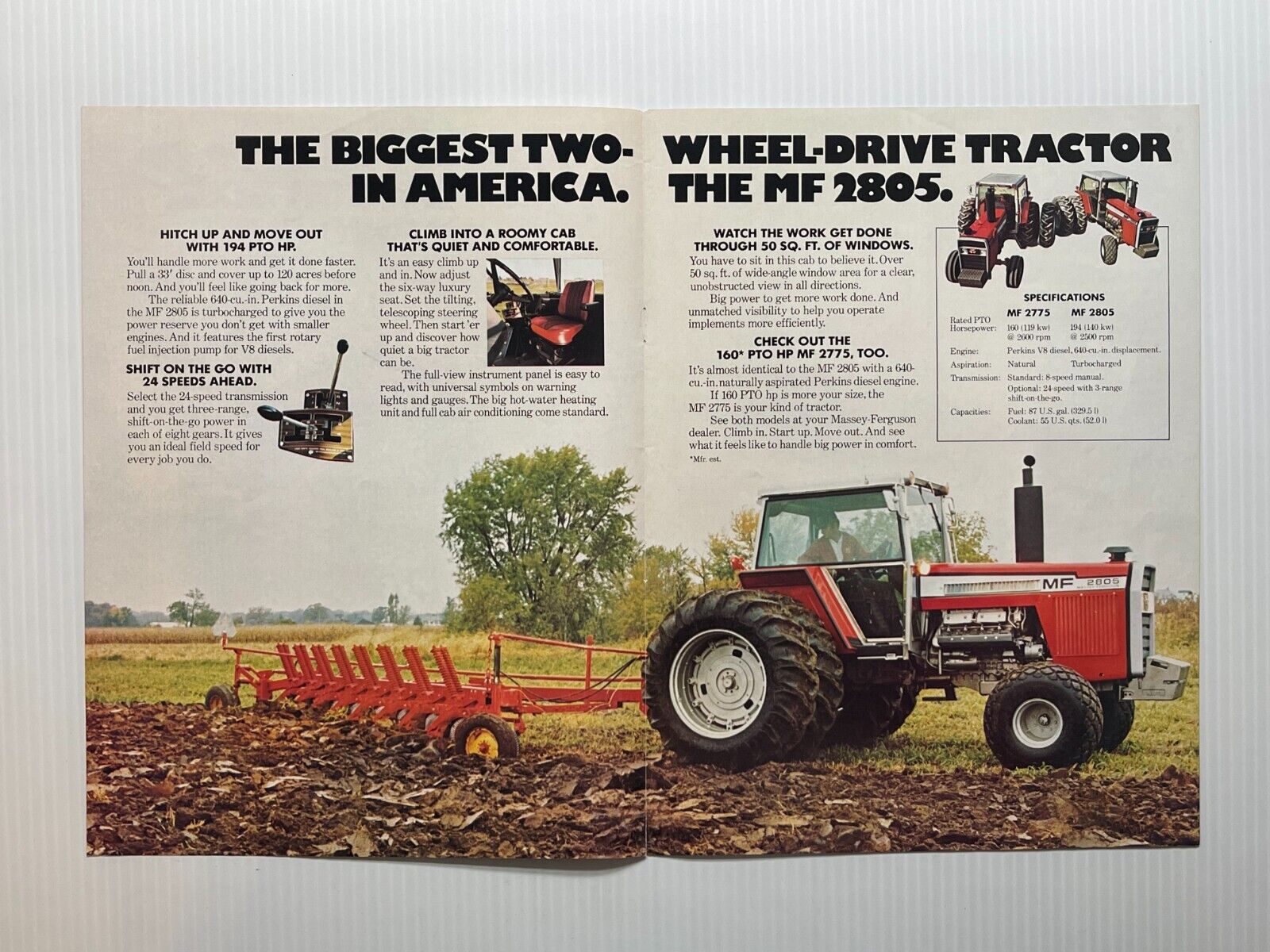 Vintage Massey Ferguson 2805 Tractor - Sales Brochure *Original Dated 1970s*