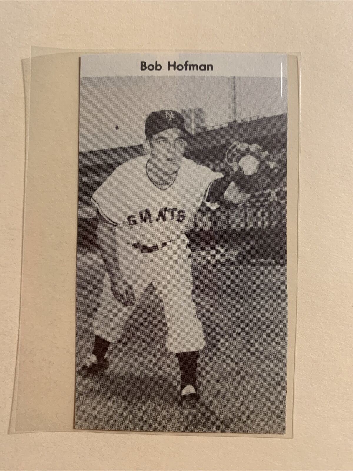 Bobby Hofman New York Giants 1954 Baseball Vintage Pictorial Panel
