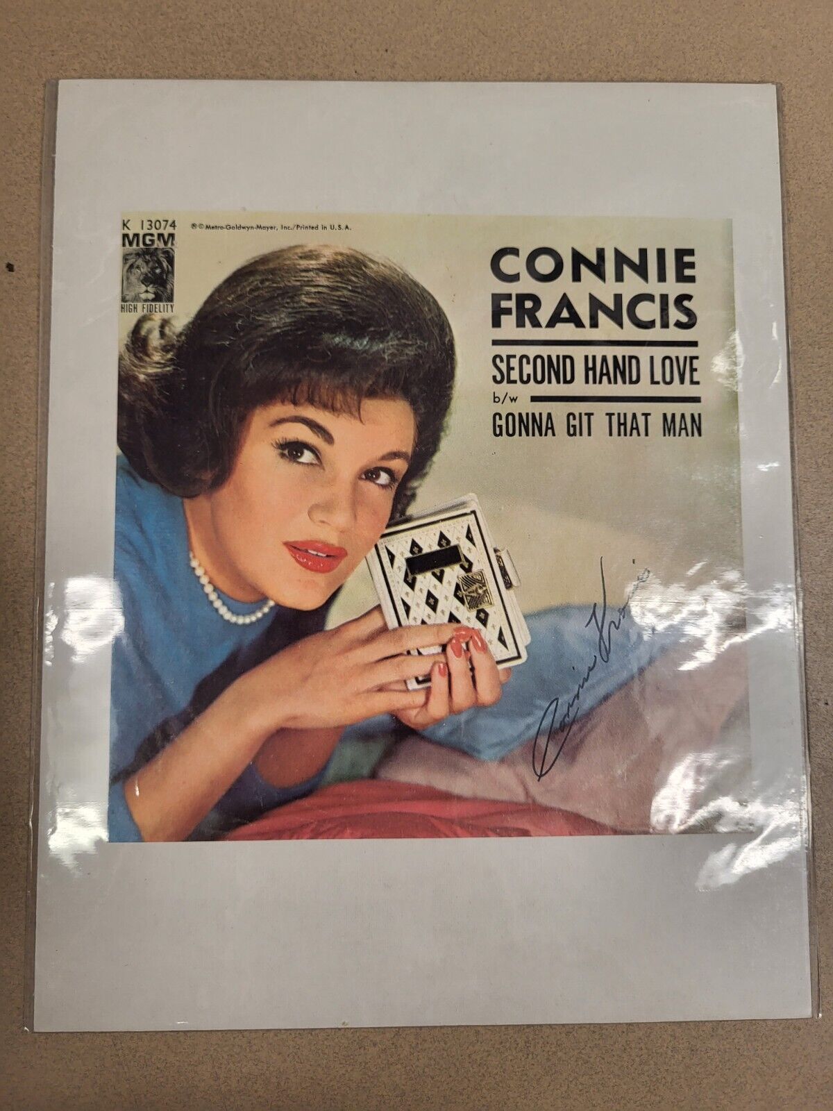 Connie Francis Autographed Hand Signed 8 in x 10 in Colored Photograph