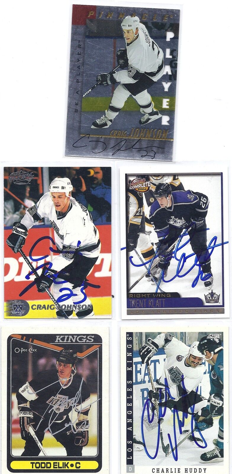 Charlie Huddy Signed / Autographed Hockey Card Los Angeles Kings 1993 Score  