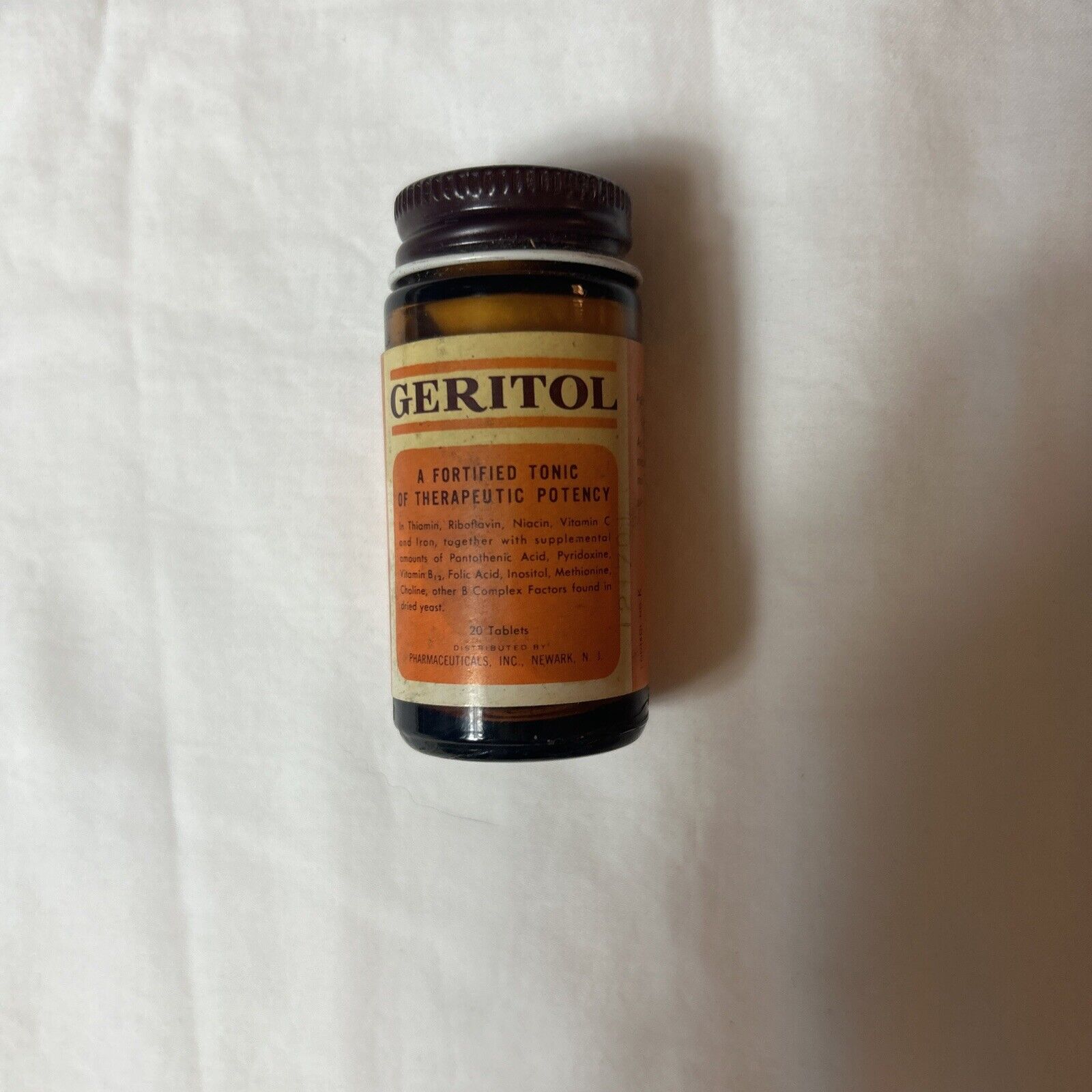 Vintage Small Bottle Of Geritol Just Bottle