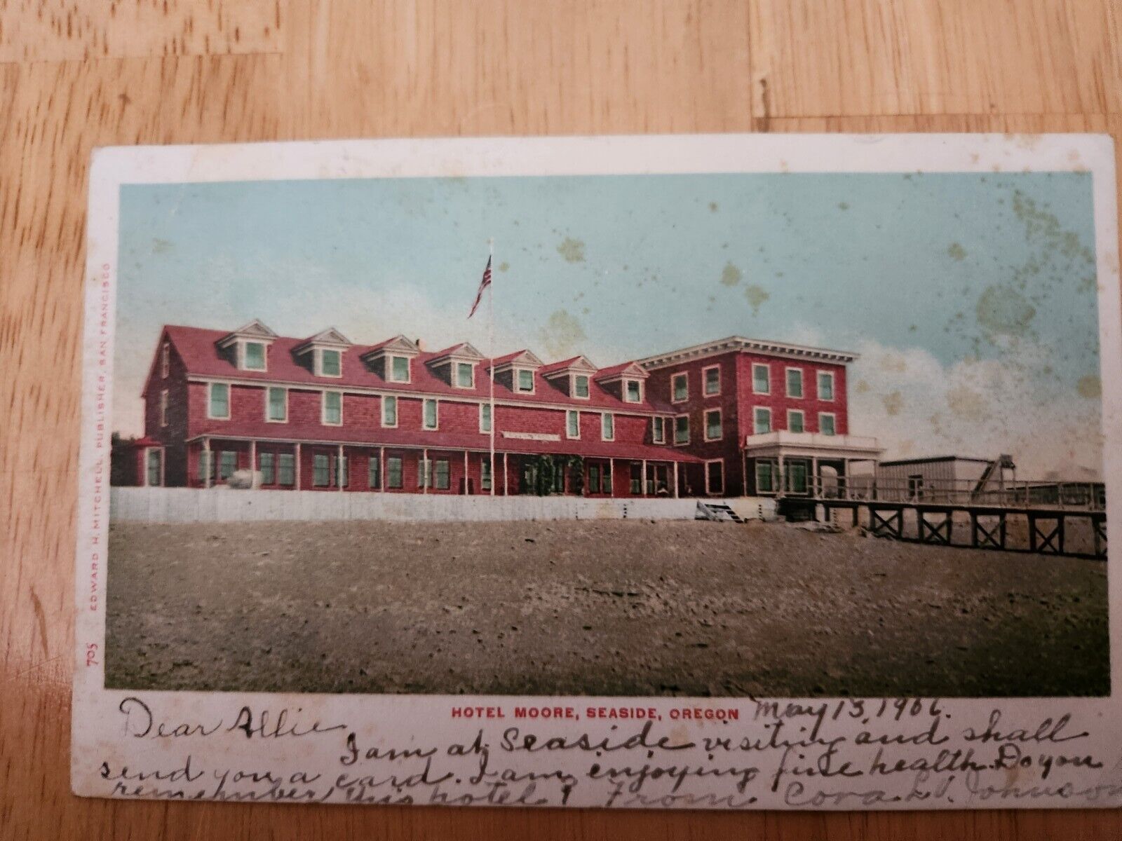 Vintage Postcard, Seaside,Oregon,Hotel Moore,circa 1906