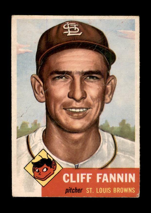 1953 Topps Set Break #203 Cliff Fannin LOW GRADE (crease) *GMCARDS*