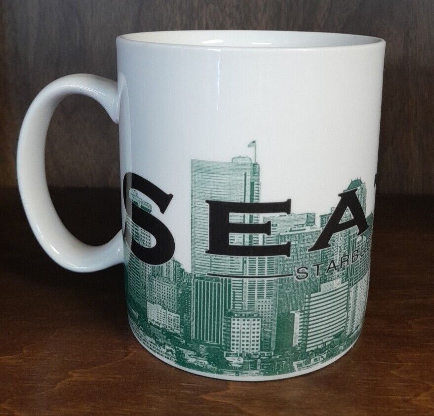 2002 Starbucks SEATTLE “The Emerald City” Skyline Series Coffee Mug 18 oz 