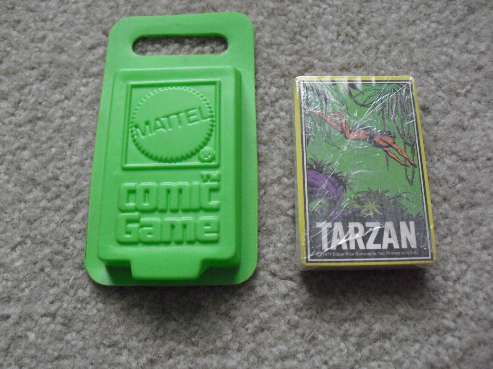 Vintage 1971 Mattel Sealed Comic Game Tarzan with Green Package 