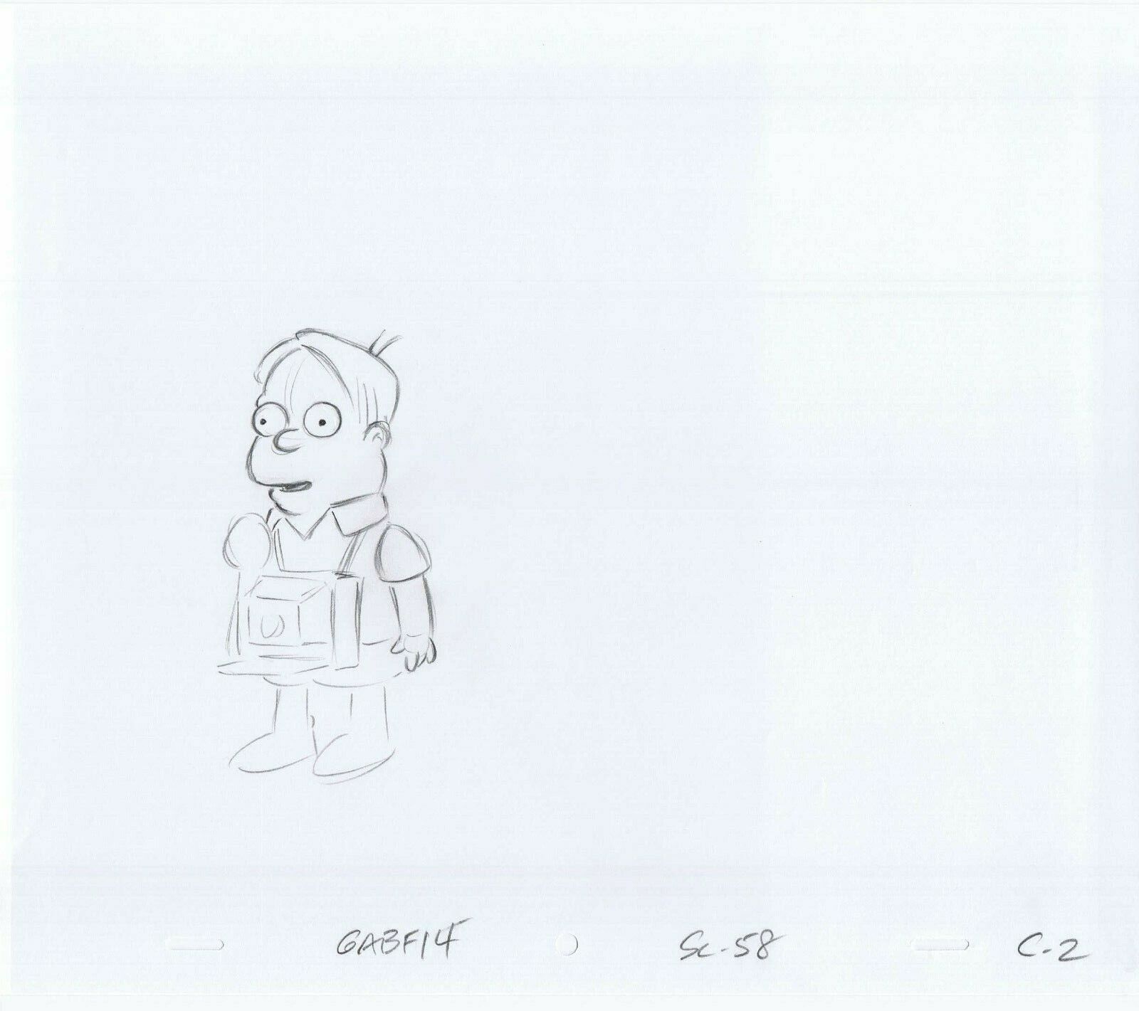 Simpsons Martin Original Art Animation Production Pencils GABF14 SC*58 C-2