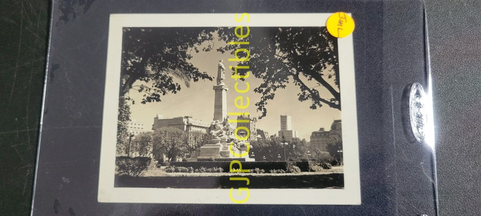 IML VINTAGE PHOTOGRAPH Spencer Lionel Adams STATUE ON PEDASTAL IN FOUNTAIN