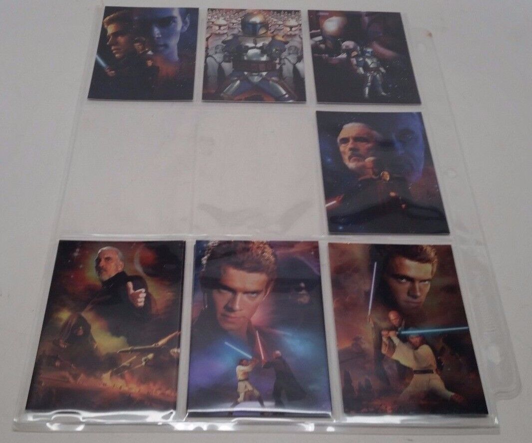 2002 Lucasfilm Topps Star Wars Lot of 7 Foil Cards NM/M #\'s 1, 3, 4, 7, 8, 9, 10