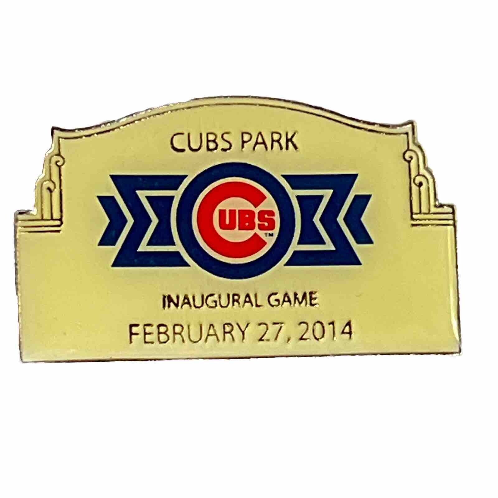 2014 Chicago Cubs Baseball Cubs Park Inaugural Game Enamel Sports Pin Pinback