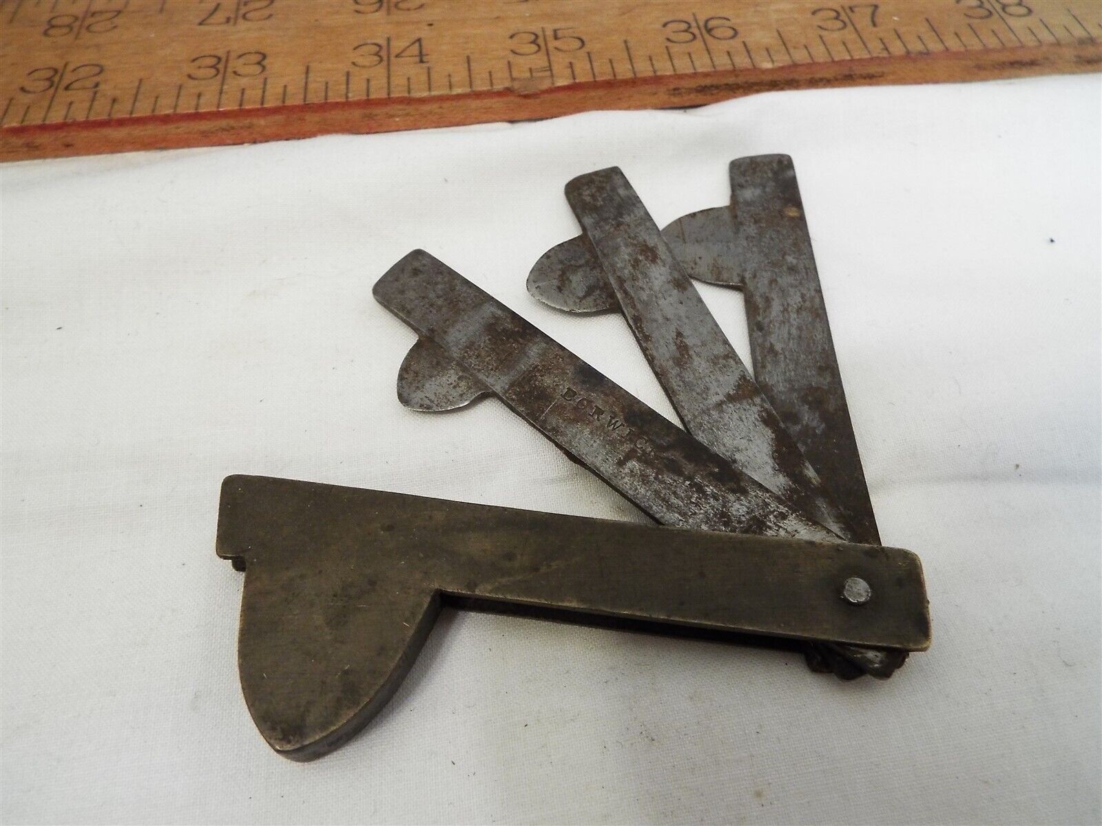 Antique Brass Fleam Quack Medial Blood Letter Tool Knife Brown Bleeder Civil War