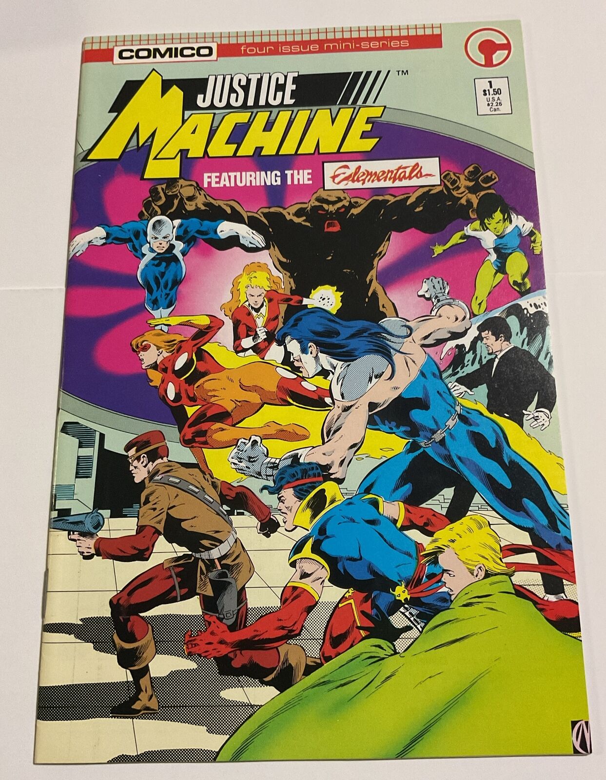 Vintage Justice Machine Featuring The Elementals #1 NM Comico 1986 HIGH GRADE