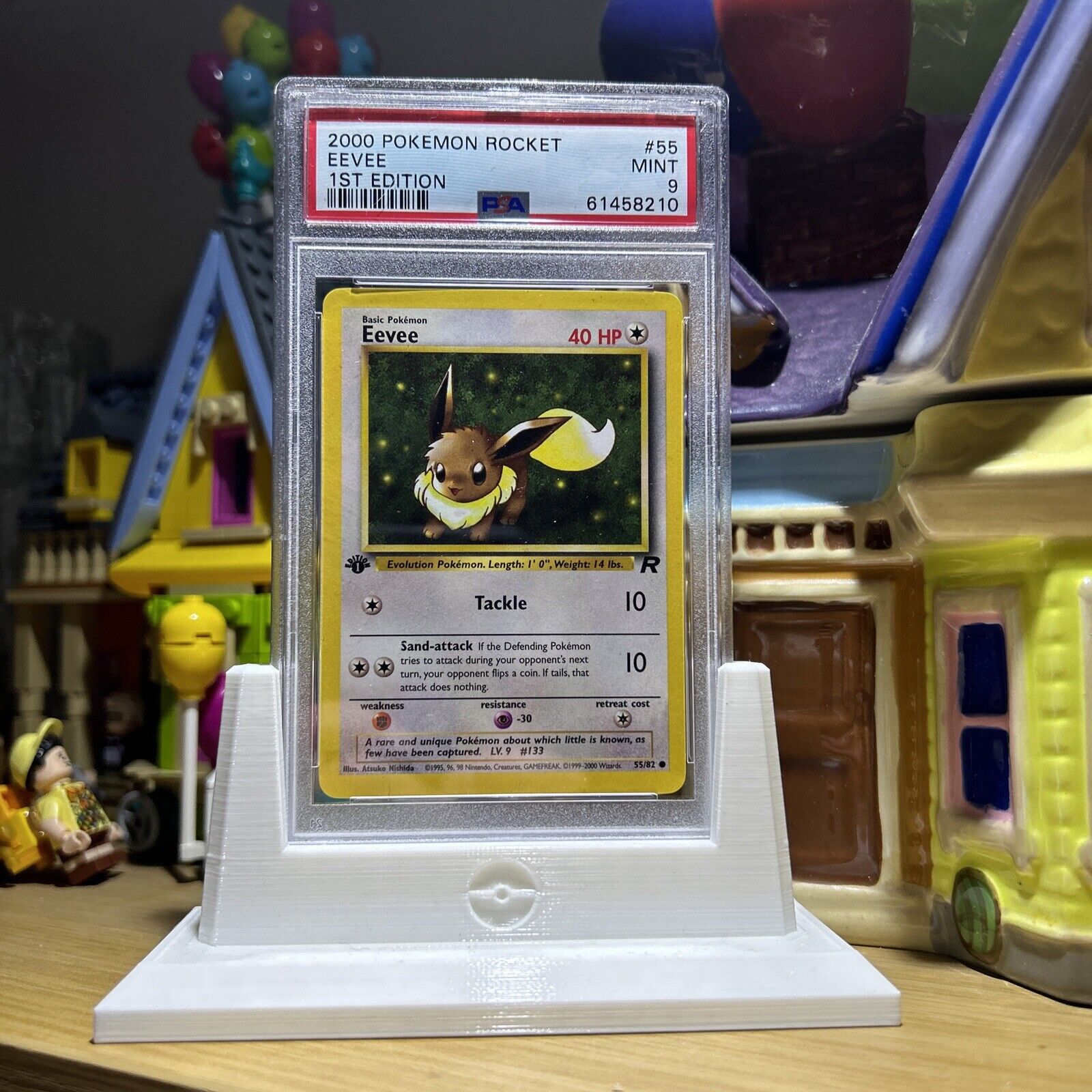 2000 Team Rocket 1st Edition Eevee 55/82 - PSA 9 - Rare Pokemon Card