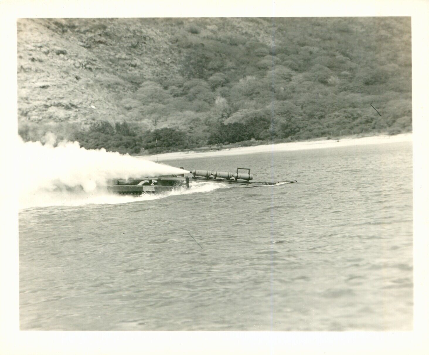 WWII 1940s USMC Marine Newhouse's two Photos testing Landing craft?