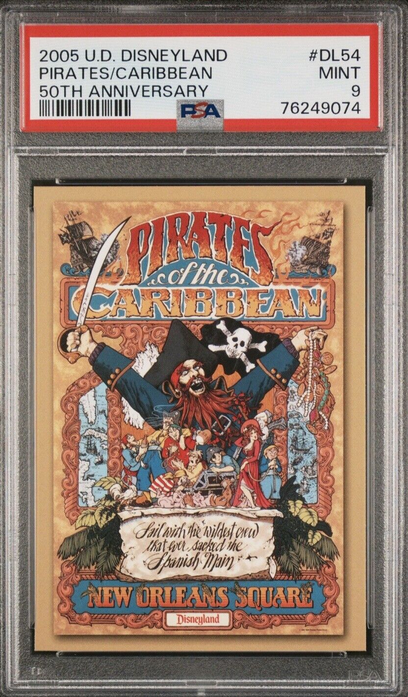 2005 Upper Deck Disneyland 50th Anniversary #DL54 Pirates of the Caribbean PSA 9