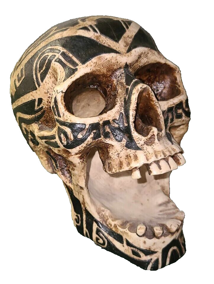 Summit Collection Resin Skull Tribal Tattoo Biker Death Skeleton ‘97 WUI