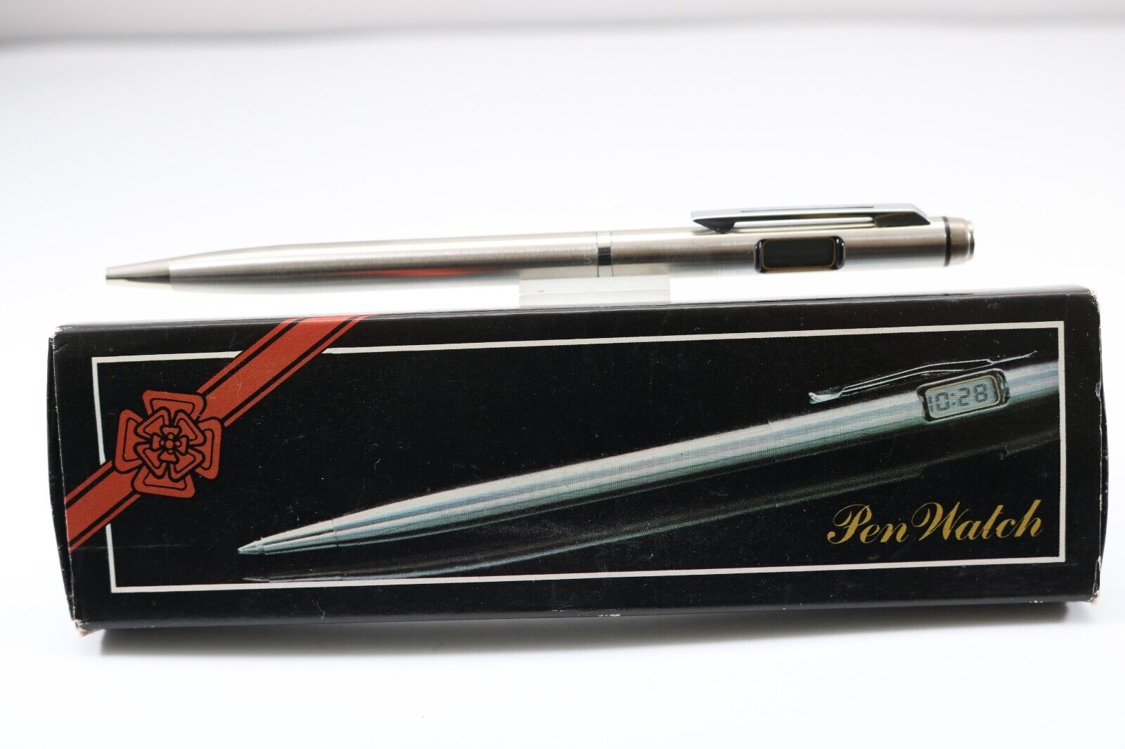 Vintage Brushed Steel Pen Watch (Original Case)