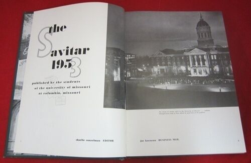 Antique 1953 COLLEGE University Of Missouri Columbia YEARBOOK Savitar Union