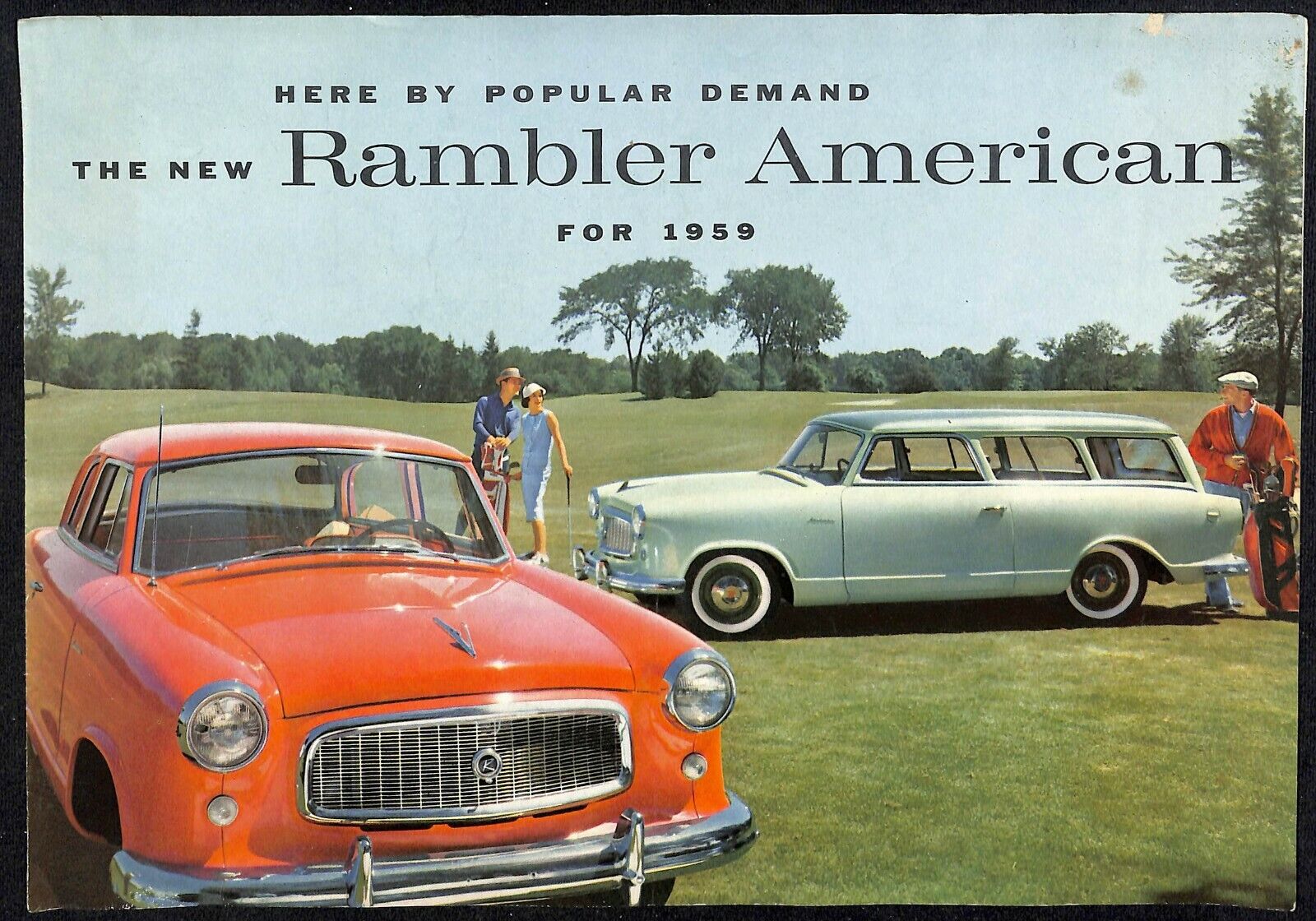 1959 Rambler American Single Sheet Fold-Out Brochure w/ 6 Panels