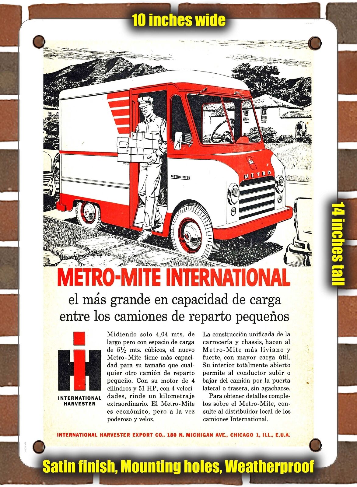 METAL SIGN - 1959 International Metro Mite - 10x14 Inches