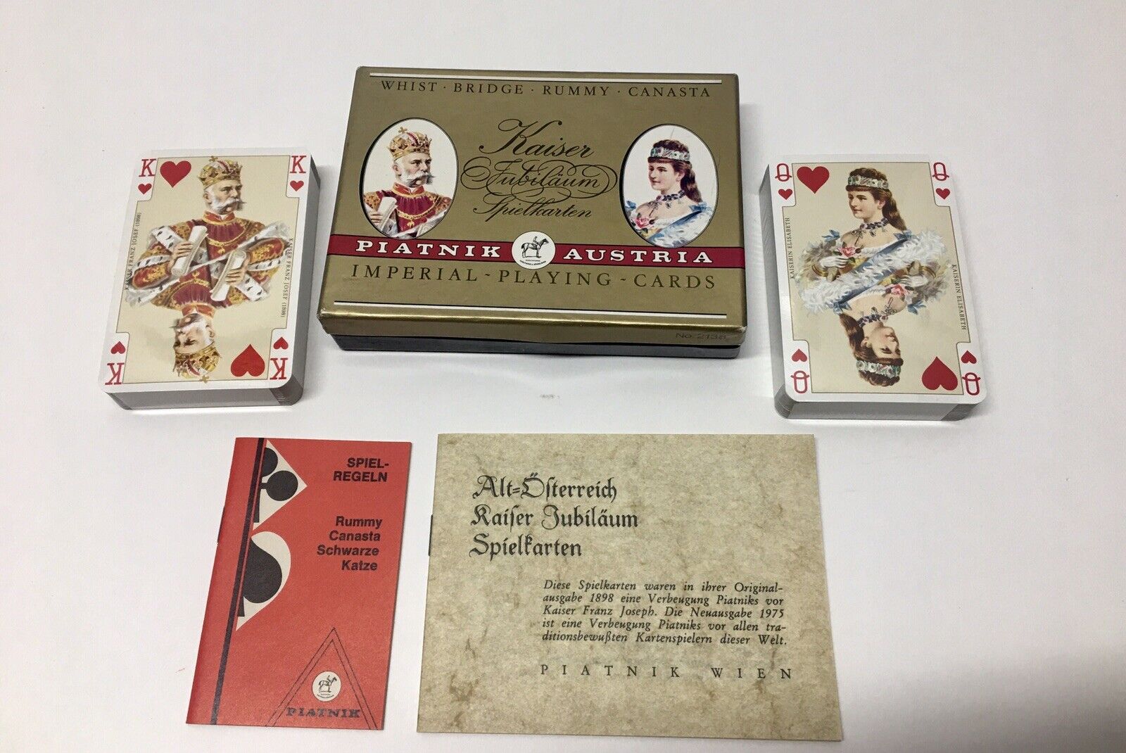 Sealed Vintage Piatnik Austria Imperial Playing Cards Kaiser Spielkarten #2138