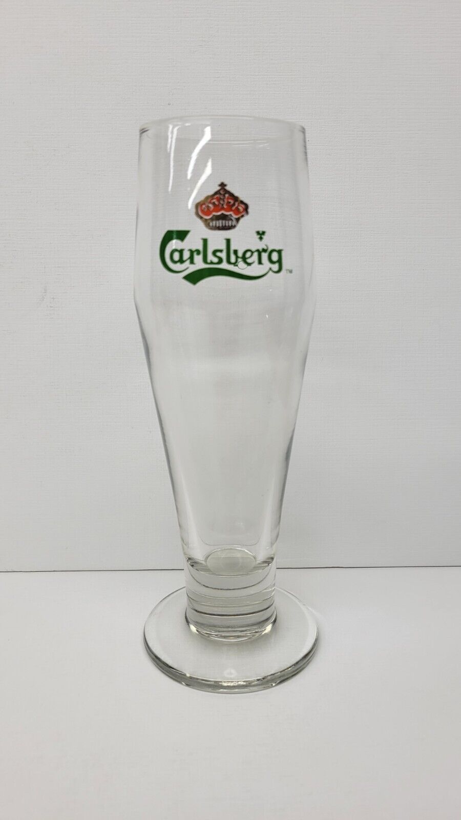 Carlsberg Denmark Vintage Footed Beer Glass 8 3/4\
