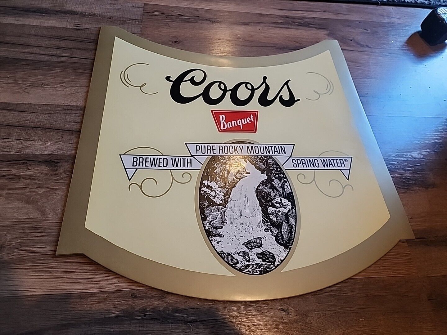 Vintage Adolph Coors Banquet Beer Label Poster 19 1/2 inx 20 in Bar Man Cave NOS