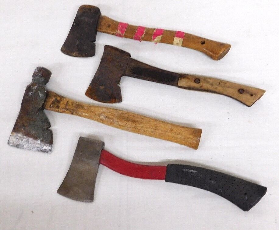 A Group of 4 estate found hatchets - Collins, Deuwaco, Craftsman & Unmarked