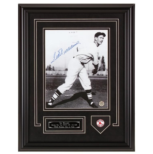 Ted Williams 16x12 Framed 8x10 Autographed Hall Of Famer - Engraved HOF 1966 COF