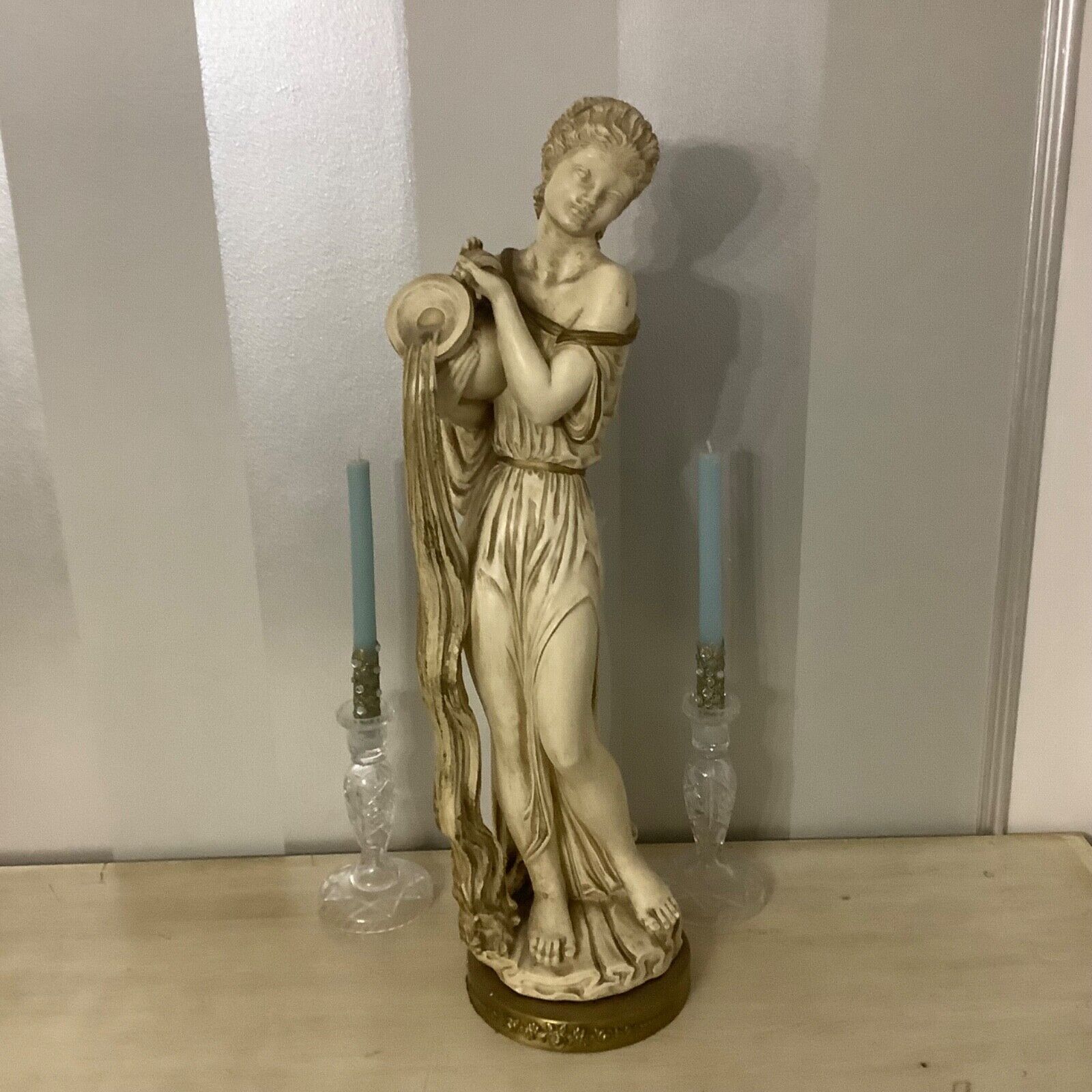 1959 Universal Statuary Corp., Chicago. Statue of Roman Woman pouring from a Jug